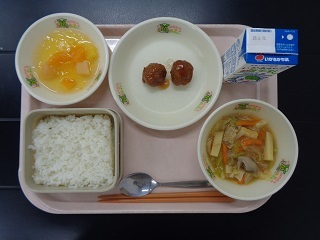 6月6日の学校給食（小学校B献立）の写真