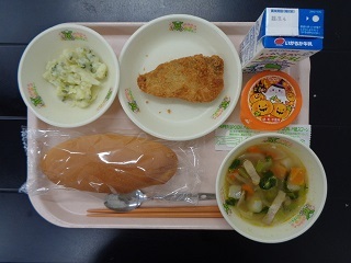 10月27日の学校給食（小学校B献立）の写真