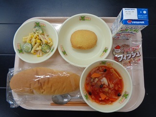 1月25日の学校給食（小学校A献立）の写真