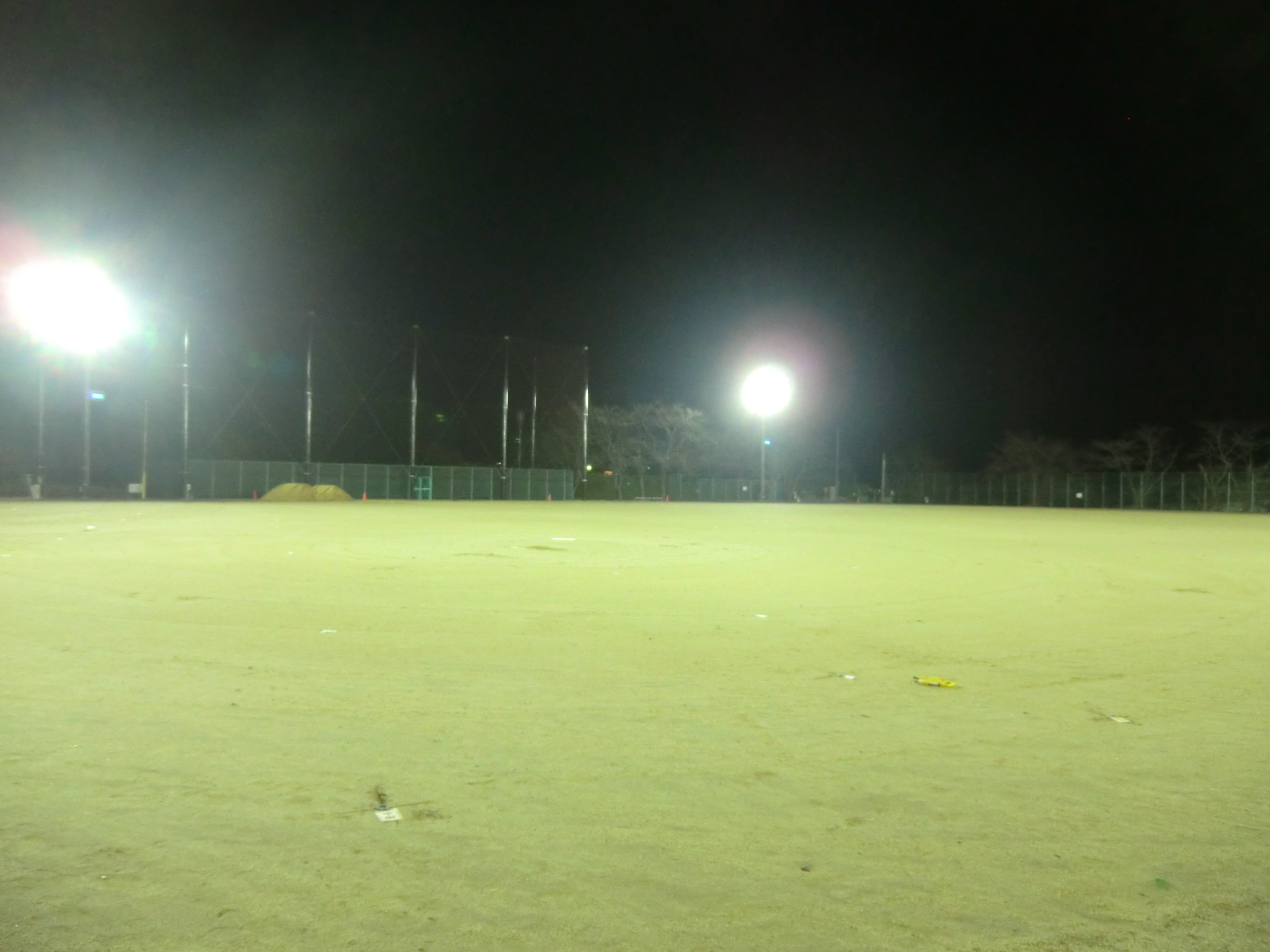 イモ山公園グラウンド夜間照明設備の写真