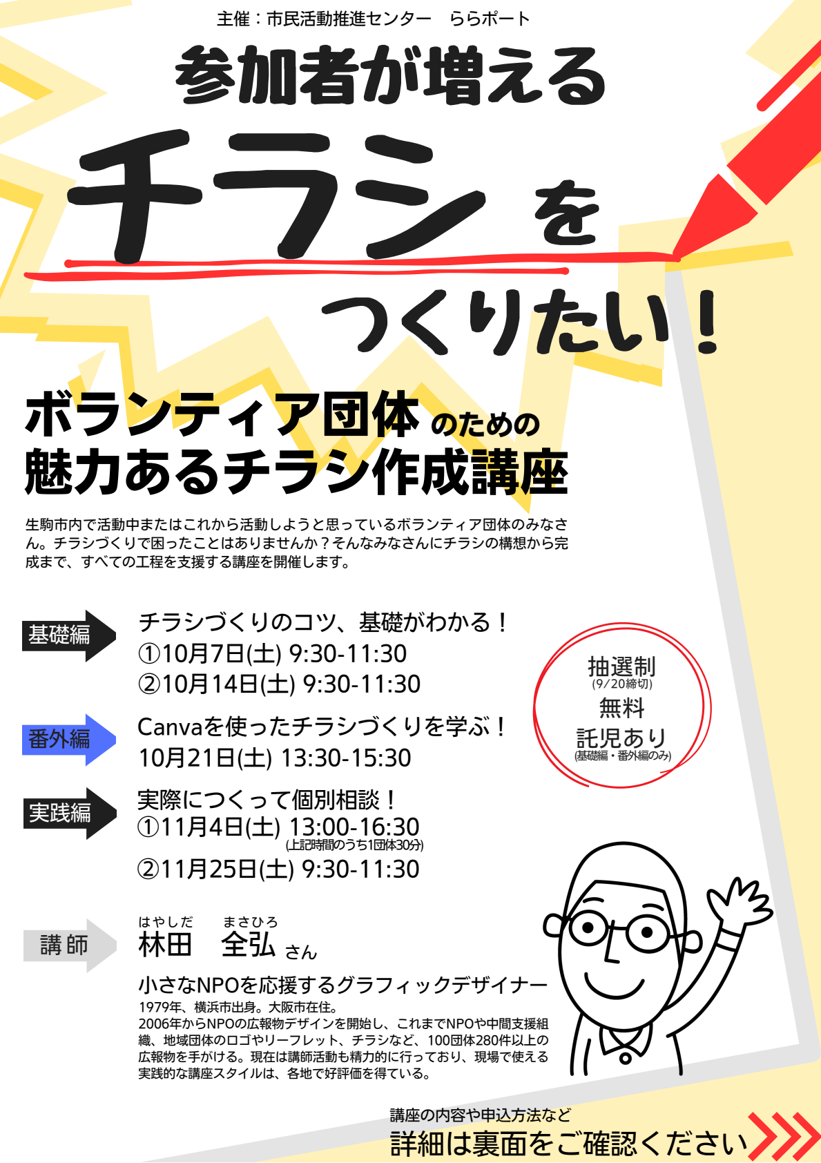ボランティア団体のための魅力あるチラシ作成講座　チラシ
