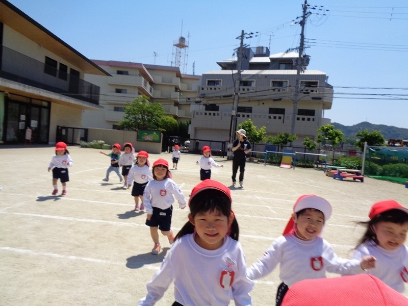 3歳児かけっこの写真