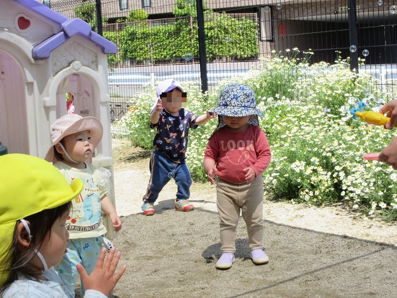 1歳児外遊びの写真