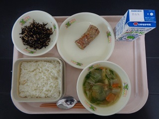 10月8日の学校給食(小学校A献立)の写真