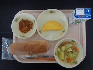 10月19日の学校給食（小学校A献立）の写真