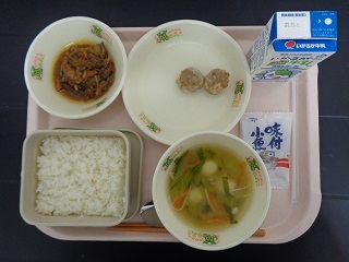 10月25日の学校給食(小学校A献立)の写真