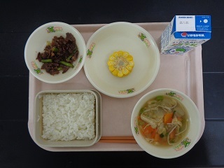 1月12日の学校給食(小学校A献立)の写真
