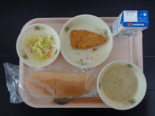 1月13日の学校給食(小学校A献立)の写真
