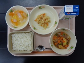 1月24日の学校給食（小学校A献立）の写真