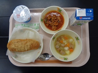 2月3日の学校給食（小学校B献立）の写真