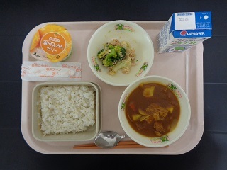 2月18日の学校給食(小学校B献立)の写真