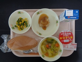 3月8日の学校給食(小学校B献立)の写真