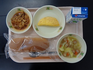 4月12日の学校給食（小学校A献立）の写真