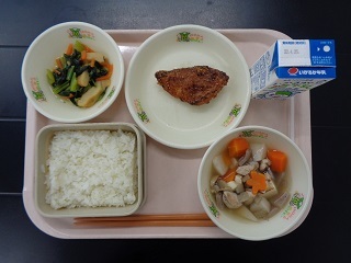 4月18日の学校給食（小学校A献立）の写真