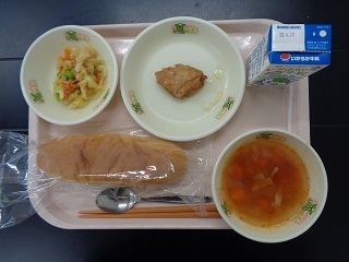 4月19日の学校給食（小学校A献立）の写真