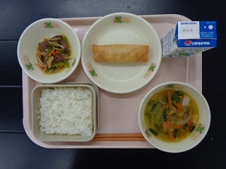 6月8日の学校給食（小学校A献立）の写真