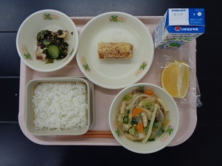 6月20日の学校給食（小学校A献立）の写真