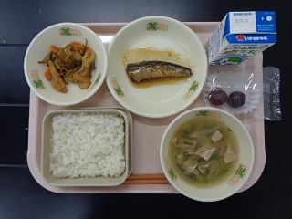 10月3日の学校給食（小学校A献立）の写真