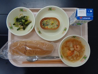 10月6日の学校給食（小学校A献立）の写真