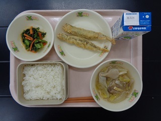 12月21日の学校給食（小学校A献立）の写真