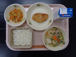 1月23日の学校給食（小学校A献立）の写真