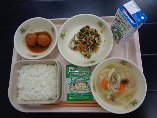 2月20日の学校給食（小学校A献立）の写真
