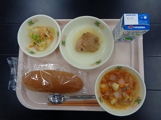 4月21日の学校給食（小学校B献立）の写真