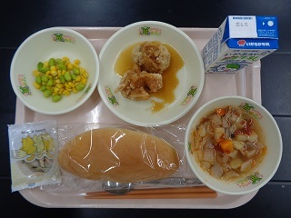 6月7日の学校給食（小学校B献立）の写真