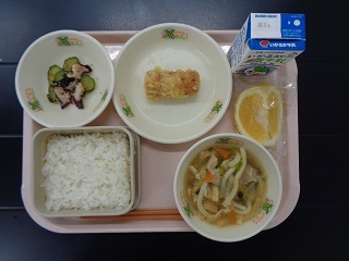 6月27日の学校給食（小学校B献立）の写真