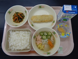 7月6日の学校給食（小学校B献立）の写真
