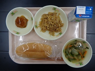 10月13日の学校給食（小学校B献立）の写真