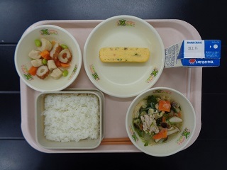 2月3日の学校給食（小学校B献立）の写真
