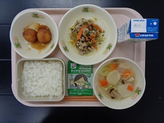 2月22日の学校給食（小学校B献立）の写真
