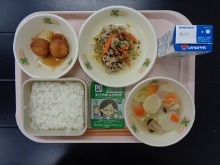 2月22日の学校給食（小学校B献立）の写真