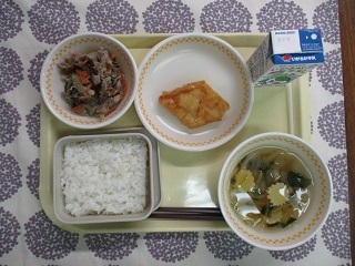 9月9日の学校給食(中学校献立)