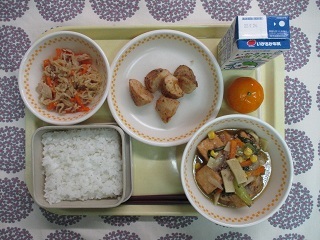 9月16日の学校給食(中学校献立)