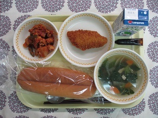 12月8日の学校給食(中学校献立)