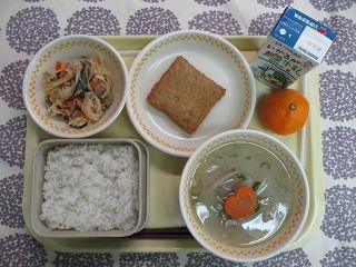 12月19日の学校給食(中学校献立)