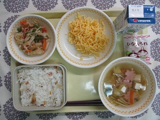 3月3日の学校給食(中学校献立)