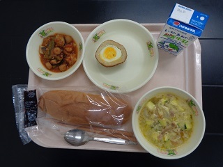 6月13日の学校給食（小学校A献立）の写真