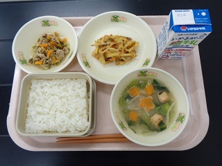 9月20日の学校給食（小学校A献立）の写真