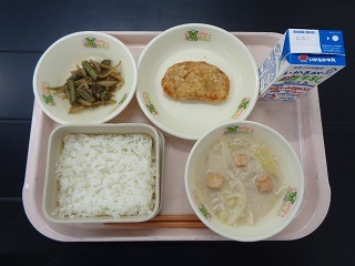 9月25日の学校給食（小学校A献立）の写真