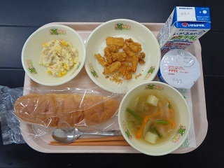 10月5日の学校給食（小学校A献立）の写真