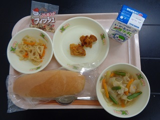 10月17日の学校給食（小学校A献立）の写真