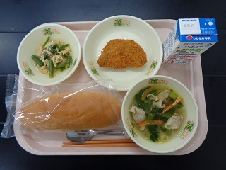 12月19日の学校給食（小学校A献立）の写真