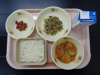 3月18日の学校給食（小学校A献立）の写真