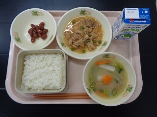 4月19日の学校給食（小学校B献立）の写真