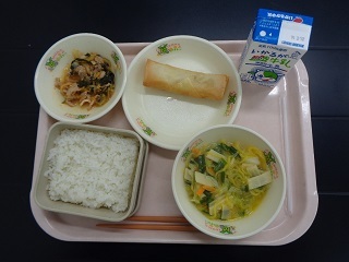9月6日の学校給食（小学校B献立）の写真