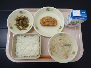 9月22日の学校給食（小学校B献立）の写真