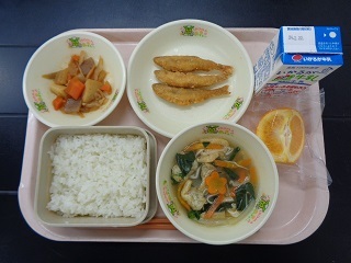 2月14日の学校給食（小学校B献立）の写真